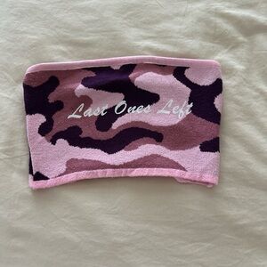 Pink Camouflage Crop Top